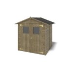 Abri de jardin en bois 3, 46 m2 - 1, 90x1, 82 m - trait� - couleur: vert