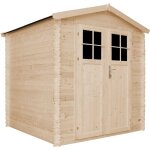 Timbela m343f + m343g abri de jardin en bois avec sol trait� porte verrouillable de haute qualit� - stockage ...