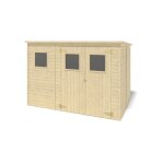 Abri de jardin en bois 4, 86 m2 - 2, 70x1, 80 m - couleur: naturel