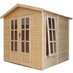 Timbela - m351fb cabane en bois avec plancher, avec bardeaux bitumineux couleur vert l233xp222xh233cm, ...