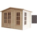Abri de jardin en bois 6 m2 - l332xp222xh232cm - cabanon jardin ext�rieur avec sol - maison d'�t� avec ...