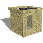 Abri de jardin bois pin autoclave 27mm - 2, 14x2, 14m / 4, 6m2 - bac acier - abri franais