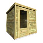 Abri fran�ais - abri de jardin bois ? pin autoclave 27mm ? 4m2?2x2m ? couverture bac acier