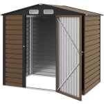Abri de jardin cabanon dim. 190l x 131l x 188h cm porte verrouillable ventilations t�le acier ondul� ...