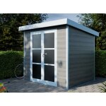 Abri de jardin composite alma - 5m2 - gris clair - cabane de jardin Abri de jardin composite alma - 5m2 - gris clair - cabane de jardin