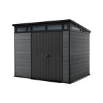 Abri de jardin cortina 97, abri durable et résistant aux intempéries, abri de jardin style bois, gris ... Abri de jardin cortina 97, abri durable et résistant aux intempéries, abri de jardin style bois, gris ...