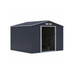 Sans marque - abri de jardin en mtal 7, 06 m - 277 x 255 x 202 cm - mercure - kit d'ancrage inclus, ...