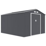 Abri de jardin en métal 8, 84 m² - 277 x 319 x 202 cm - uranus - kit d'ancrage inclus, 2 portes coulissantes ... Abri de jardin en métal 8, 84 m² - 277 x 319 x 202 cm - uranus - kit d'ancrage inclus, 2 portes coulissantes ...