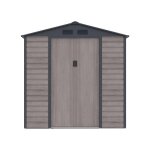 Vente - unique - abri de jardin m�tal en acier galvanis� effet bois gris 2, 79 m� - adelmo