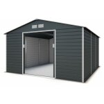Trigano - abri de jardin métal anthracite 12, 27 m² + kit d'ancrage Trigano - abri de jardin métal anthracite 12, 27 m² + kit d'ancrage