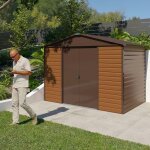 Yardmaster - abri de jardin métal aspect bois 5, 3 m² + kit d'ancrage Yardmaster - abri de jardin métal aspect bois 5, 3 m² + kit d'ancrage