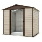 M&s - abri de jardin en métal 4, 79m² - beige et marron M&s - abri de jardin en métal 4, 79m² - beige et marron