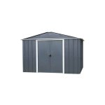 Yardmaster - abri de jardin 303x396 cm 12 m� en m�tal gris fonc�