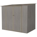Abri de jardin métal monopente - bois vieilli - 3, 3 m² Abri de jardin métal monopente - bois vieilli - 3, 3 m²