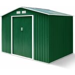 Abri de jardin en metal avec portes - cabane à outils(2, 71m², avec base, vert - toit traditionnel) - ... Abri de jardin en metal avec portes - cabane à outils(2, 71m², avec base, vert - toit traditionnel) - ...