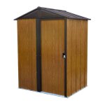 Spacemaker - abri de jardin m�tallique woodlake 54 marron