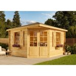 Alpholz - abri de jardin pentagonal monica royal pinie imprégné, 28 mm Épaisseur paroi 377 x cm Alpholz - abri de jardin pentagonal monica royal pinie imprégné, 28 mm Épaisseur paroi 377 x cm