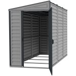 Duramax - abri de jardin pvc adossable 4x8 - gris anthracite