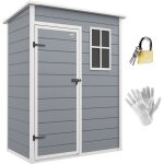 Outsunny - abri de jardin - remise pour outils - cabanon porte verrouillable, fenêtre - dim. 151l x 92l ... Outsunny - abri de jardin - remise pour outils - cabanon porte verrouillable, fenêtre - dim. 151l x 92l ...