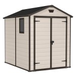 Abri de jardin en rsine keter manor 6x8 beige