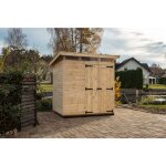 Abri de jardin strongbox l - robuste cabane à outils en bois avec fondation wpc résistante à l'humidité ... Abri de jardin strongbox l - robuste cabane à outils en bois avec fondation wpc résistante à l'humidité ...