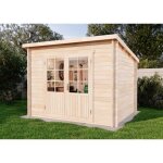 Alpholz - abri de jardin toit monopente maria naturel , 28 mm Épaisseur paroi 300 x 275 cm Alpholz - abri de jardin toit monopente maria naturel , 28 mm Épaisseur paroi 300 x 275 cm