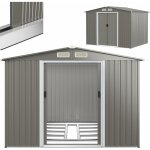 Abri de jardin en tle d'acier galvanise avec fondation et double porte coulissante, cabane  outils ...