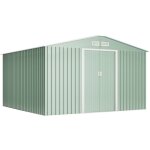 Wasabi - abri de jardin light green xl 10. 2 m2 - garantie 10 ans - 324x322x205cm. remise en mtal