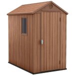 Abri keter darwin en re'sine effet bois evotech + 1, 19x1, 84x2, 50 m avec sol mural double couche pour ...