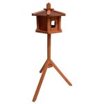 Abri kiosque avec mangeoire sur pied pour oiseaux sauvages - hauteur de 110 cm