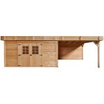 Habrita - abri kemper avec terrasse 29, 04 m ? pica massif 28 mm ? bac acier ? sans plancher