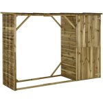 Abri d'outils de jardin pin 253 x 80 x 170 cm vidaxl
