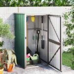 Abri  outils de jardin vert 88x89x161 cm acier galvanis