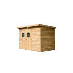 Habrita - foresta - abri panneaux theora en bois thermo chauff sans plancher de 6, 45m2 toit monopente ...