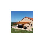Abri une pente adoss�, 350cmx450cm, bois douglas fran�ais, carport, auvent, abri voiture