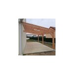 Abri une pente adoss�, 450cmx1050cm, bois douglas fran�ais, carport, auvent, abri voiture