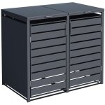 Vivol - abri de poubelles - 2 conteneurs - anthracite
