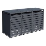 Abri de poubelles - 3 conteneurs - anthracite Abri de poubelles - 3 conteneurs - anthracite