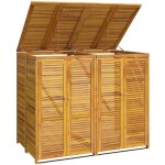 Vidaxl - abri  poubelle double 140x89x117 cm bois massif d'acacia