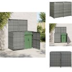 Abri de poubelle double r�sine tress�e anthracite 148x77x111cm - abri poubelle - abri jardin - abri exterieur ...
