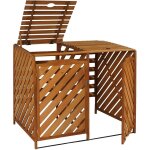 Dcoshop26 - abri de poubelles extrieur conteneurs  ordures jusqu' 4 bacs 112x63x96 en bois certifi ...