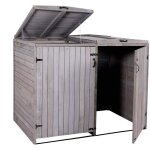 Décoshop26 - abri de poubelles extérieur conteneurs à ordures jusqu'à 4 bacs 126x158x98 cm en bois certifié ... Décoshop26 - abri de poubelles extérieur conteneurs à ordures jusqu'à 4 bacs 126x158x98 cm en bois certifié ...