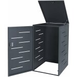Dcoshop26 - abri de poubelles extrieur conteneurs  ordures pour une poubelle avec couvercle 116, 5x66x80 ...