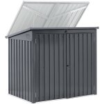 Abri de poubelle en métal - uniprodo - couvercle pneumatique - dimensions : 155 x 90 x 133 cm - pour ... Abri de poubelle en métal - uniprodo - couvercle pneumatique - dimensions : 155 x 90 x 133 cm - pour ...