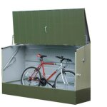 Trimetals - abri  vlos en mtal 1750l vert + kit d'ancrage - bicycle store