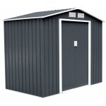 Abri de jardin en acier galvanis� avec 2 portes coulissantes et 2 fen�tres, cabane � outils ext�rieure ...