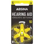 Absina pile pour appareil auditif za 10 1. 4 v 6 pc(s) zinc - air pr70 x944652