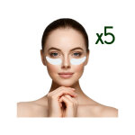 Lot de 5 paires de masques apaisant konjac contour des yeux  base de collagne - blanc - livraison gratuite ...