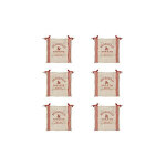 Ac - deco - lot de 6 galettes de chaises - l 40 x l 40 cm - bistrot - rouge - livraison gratuite