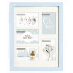 Ac - deco - cadre photos bois 5 vues - erica 'oh bb ' - 44 x 34 x 1, 5 cm - bleu - livraison gratuite ...